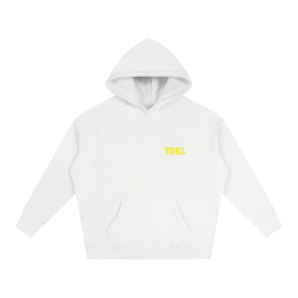 TOKI. C8RE Oversize Hoodie // White // Yellow