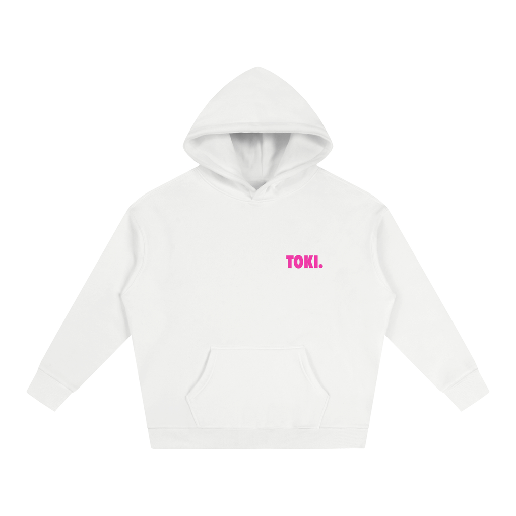 TOKI. C8RE Oversize Hoodie // White // Pink