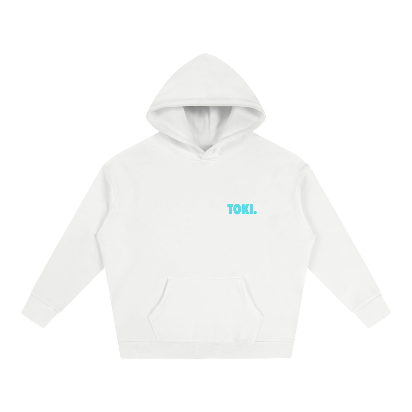 TOKI. C8RE Oversize Hoodie // White // Blue