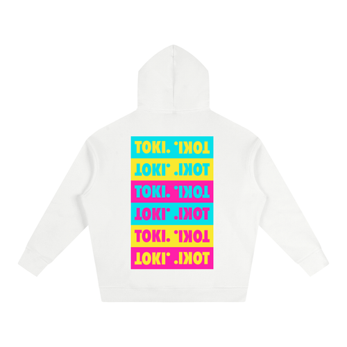 TOKI. C8RE Oversize Hoodie // White // Blue